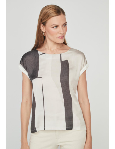 Camisa sublimada negro-blanco