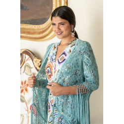 Chaqueta encaje verde agua 2