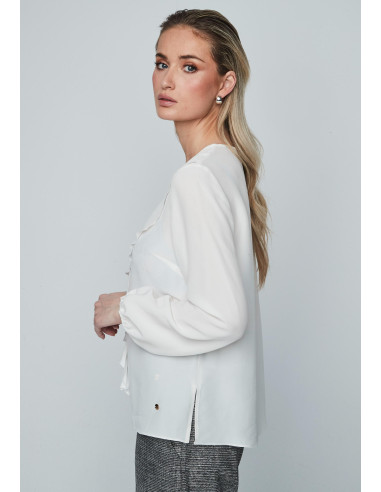 Blusa volante asimétrica