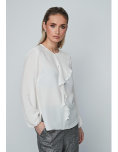 Blusa volante asimétrica