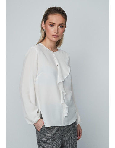 Blusa volante asimétrica