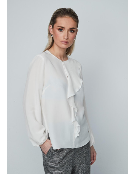 Blusa volante asimétrica