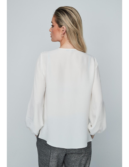Blusa volante asimétrica