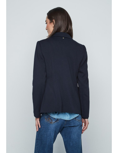 Blazer básica azul marino