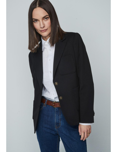 Blazer básica negra