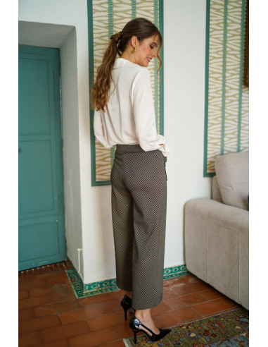 Pantalón midi bolsillo