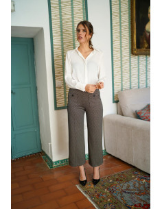 Pantalón midi bolsillo