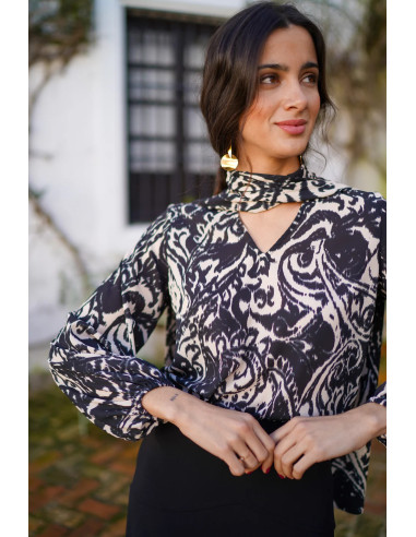 Blusa lazada estampada