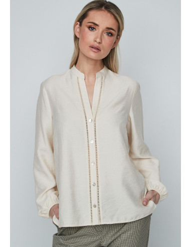 Blusa entredós crudo