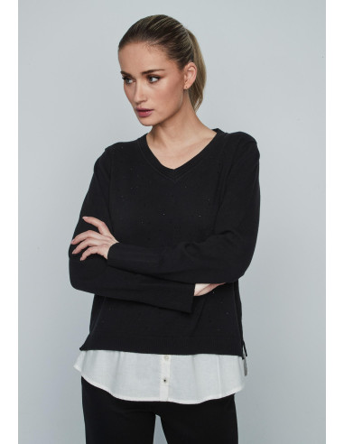 Jersey brillo negro