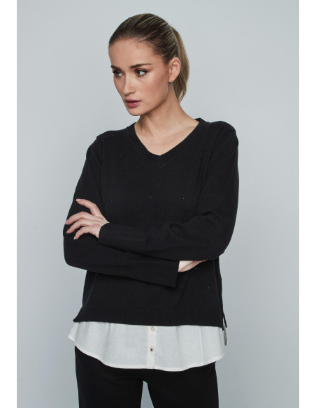Jersey brillo negro