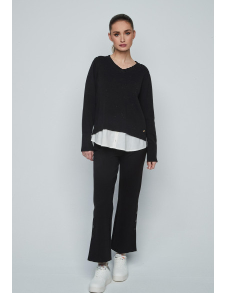 Jersey brillo negro