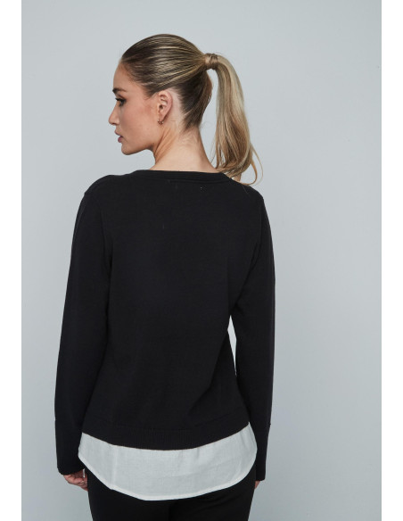 Jersey brillo negro