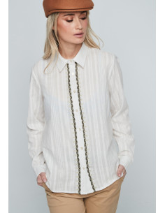 Camisa dobby bordados