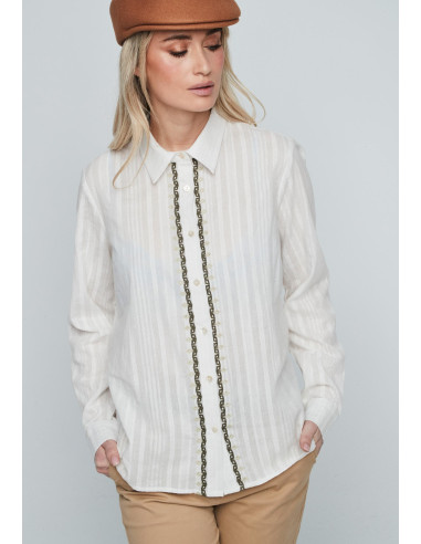 Camisa dobby bordados