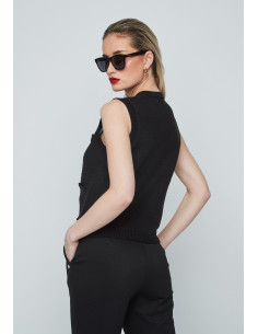Chaleco bolsillos negro 2