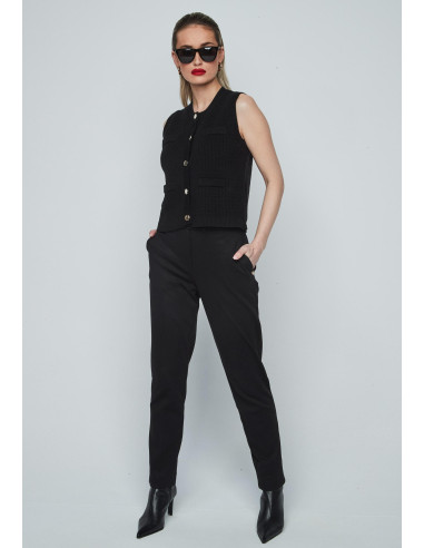 Chaleco bolsillos negro