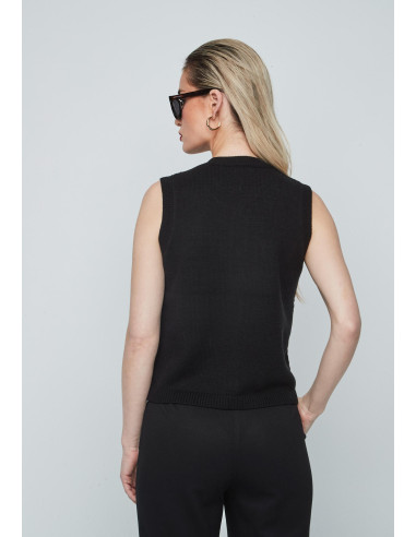 Chaleco bolsillos negro