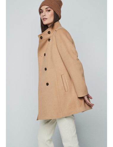 Abrigo corto camel