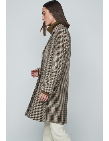 Abrigo corto cuadros