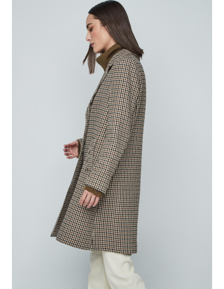 Abrigo corto cuadros