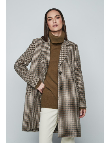 Abrigo corto cuadros