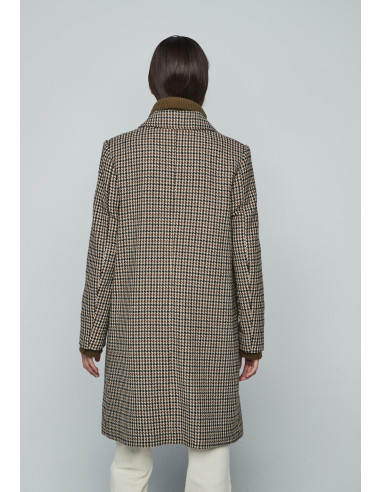 Abrigo corto cuadros