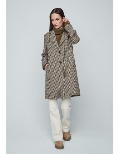 Abrigo corto cuadros