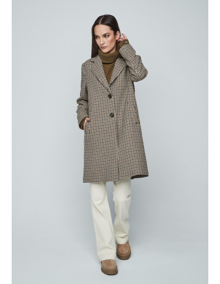 Abrigo corto cuadros