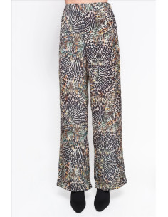 Pantalón satinado animal print