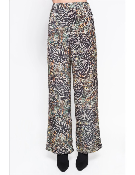 Pantalón satinado animal print