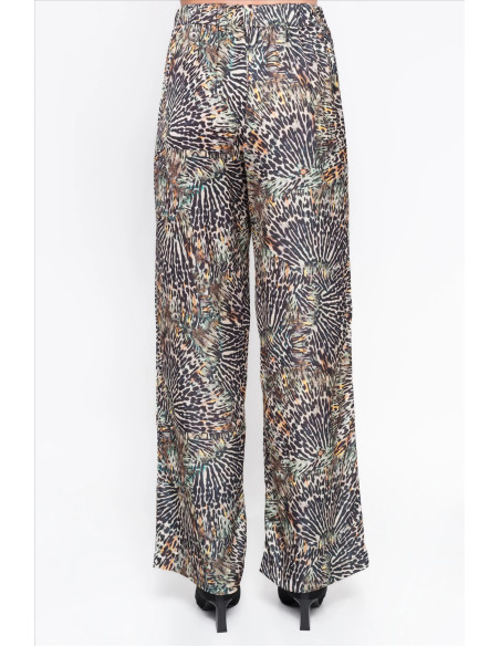 Pantalón satinado animal print