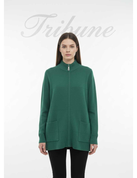 Jersey cremallera verde