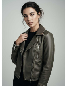 Cazadora de cuero