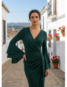 Vestido punto verde