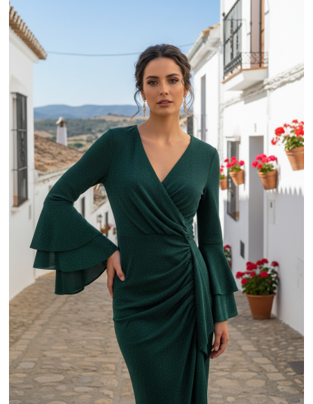 Vestido punto verde