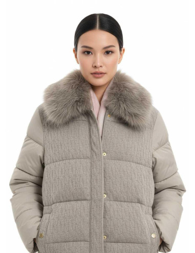 Abrigo cuello de pelo