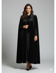 Capa negra terciopelo