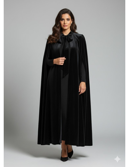 Capa negra terciopelo