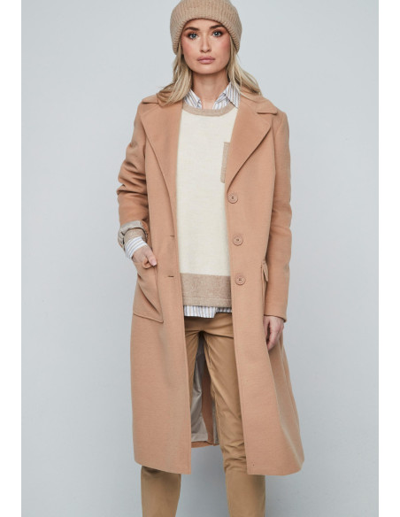 Abrigo largo bolsillos