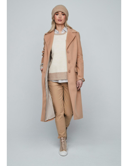 Abrigo largo bolsillos