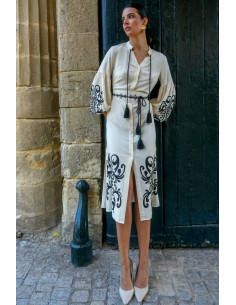 Vestido destino beige