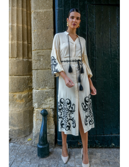 Vestido destino beige