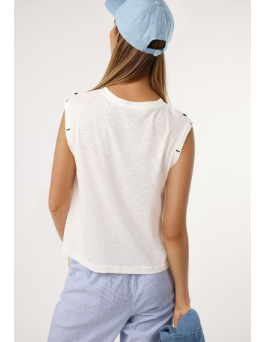 Camiseta flores ondas