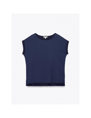 Camiseta lisa 2 tejidos