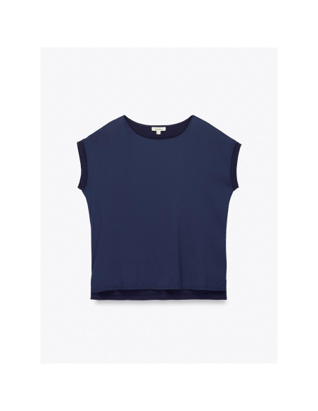 Camiseta lisa 2 tejidos