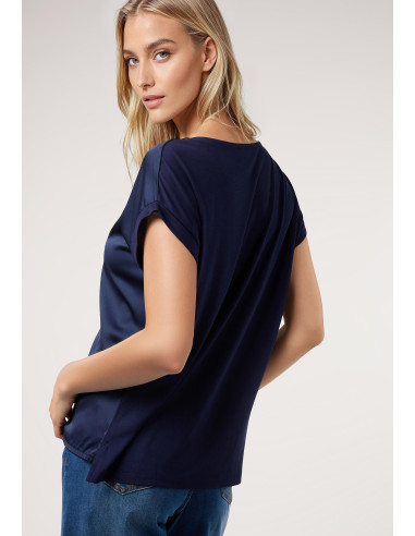 Camiseta lisa 2 tejidos