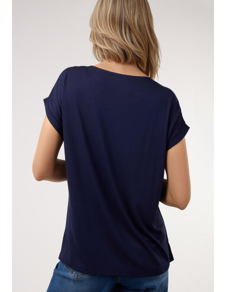 Camiseta lisa 2 tejidos