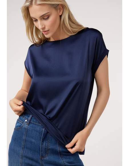 Camiseta lisa 2 tejidos