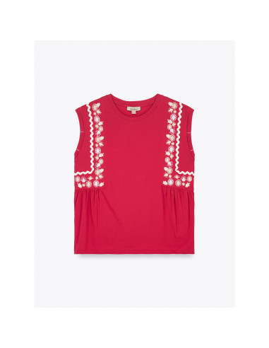 Camiseta flores ondas